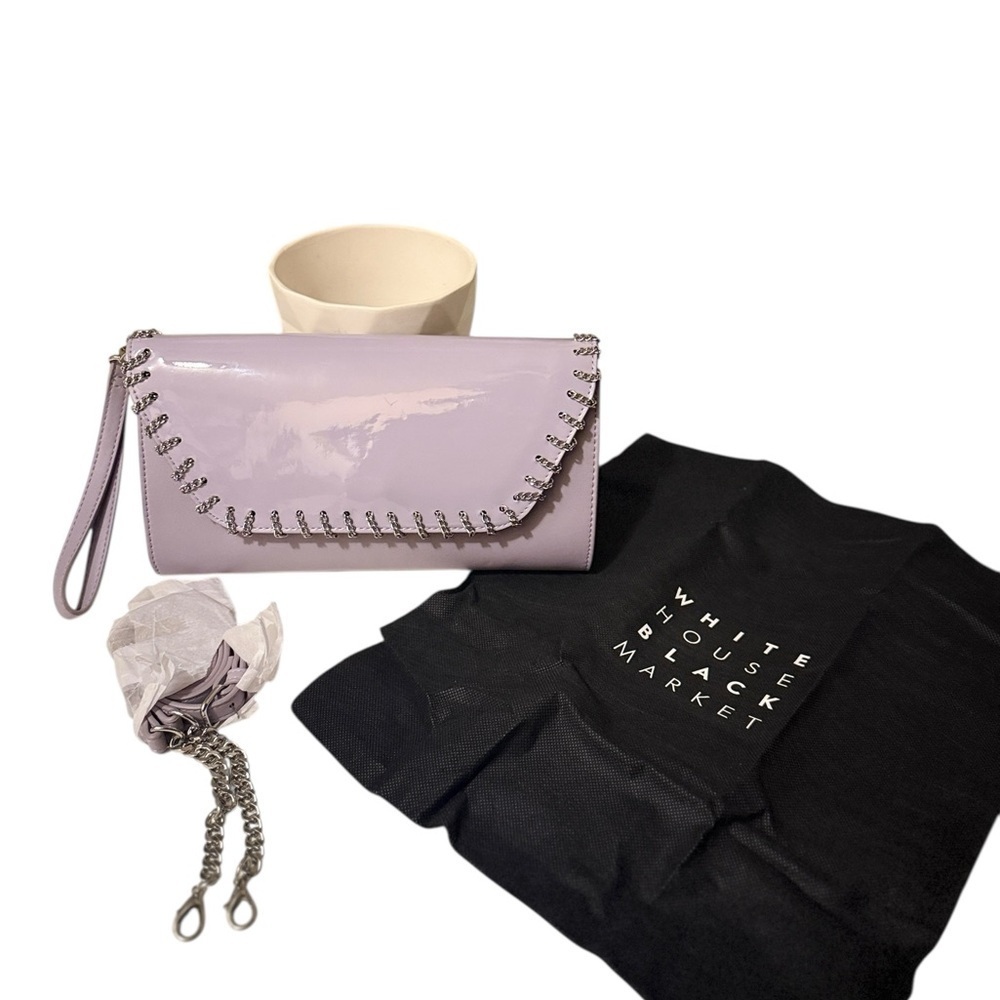 White House Black Market Purple Clutch.  new - Picture 1 of 13